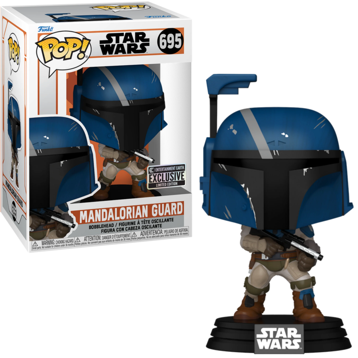 Star Wars: The Mandalorian Guard Funko Pop! Vinyl Figure #695 - Entertainment Earth Exclusive + PoP Protector