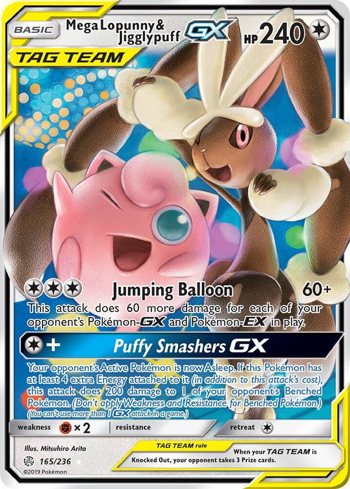 Pokemon TCG! Mega Lopunny & Jigglypuff GX - SM - Cosmic Eclipse (SM12)