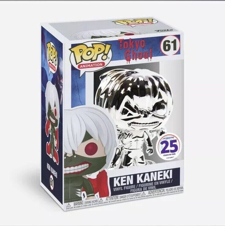 Funko Pop! Tokyo Ghoul - Ken Kaneki 61 (Chrome) + Free Protector (VAULTED)