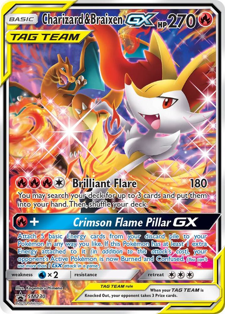 Pokemon TCG! Charizard & Braixen GX - SM230 - SM Promos (SMP)