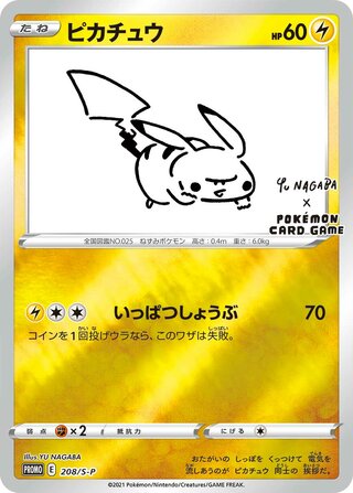 Pokemon TCG! Pikachu 2019 Sword & Shield Promos (JP) #208/S-P Yu Nagaba Near Mint