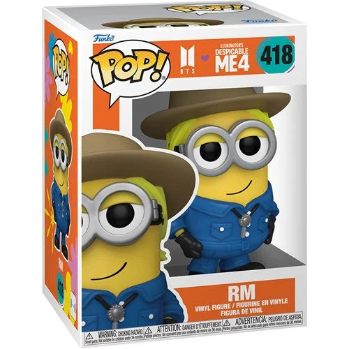 Funko Pop! Despicable Me 4 Minion x K-pop BTS RM #418 + Free Protector