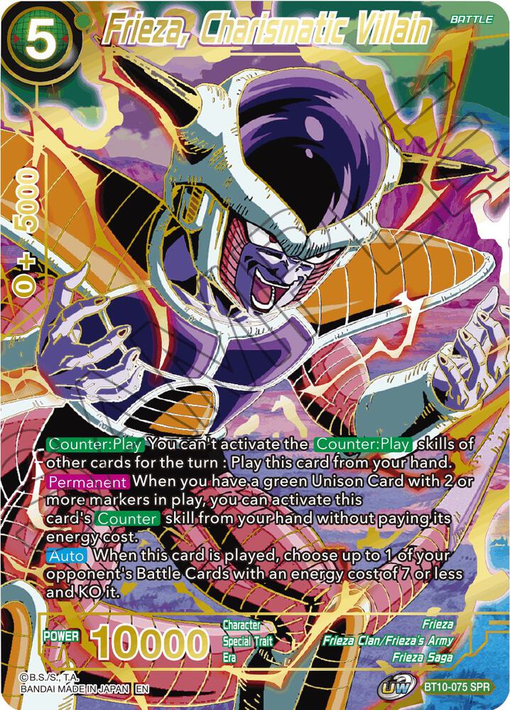 Dragon Ball TCG! Frieza, Charismatic Villain (SPR) - Rise of the Unison Warrior (DBS-B10)