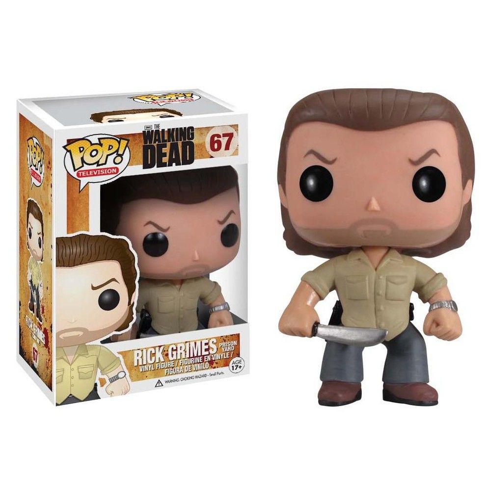 Funko POP! Television: The Walking Dead - Rick Grimes Prison Yard #67 (VAULTED) + PROTECTOR!