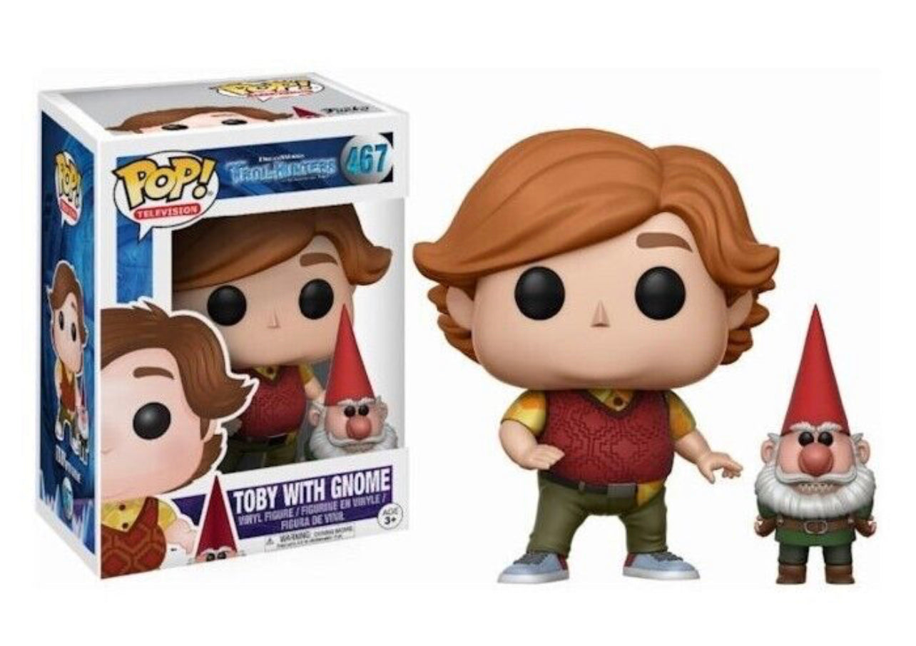 Funko Pop! DreamWorks Troll Hunters - Toby with Gnome 467 + Free Protector (VAULTED)