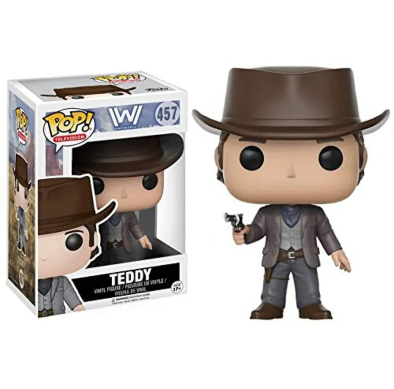 Funko Pop! Westworld Teddy 457 + Free Protector (box ware) (VAULTED)