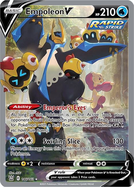 Pokemon TCG! Empoleon V (Alternate Full Art) - SWSH05: Battle Styles (SWSH05)