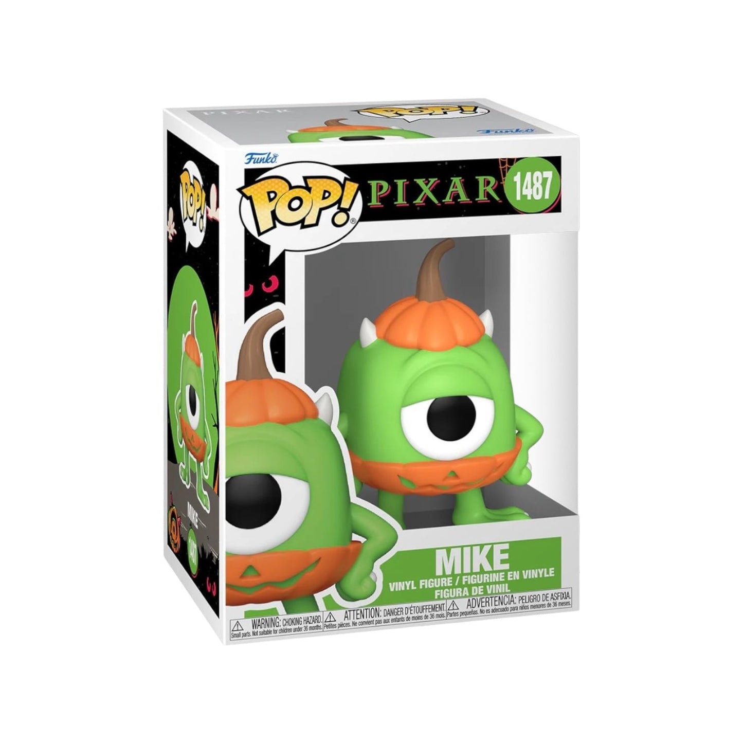 Funko Pop! Disney Pixar Halloween Edition Mike Wazowski 1487 + Free Protector