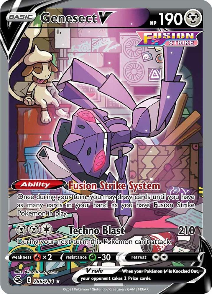Pokemon TCG! Genesect V (Alternate Full Art) - SWSH08: Fusion Strike (SWSH08)