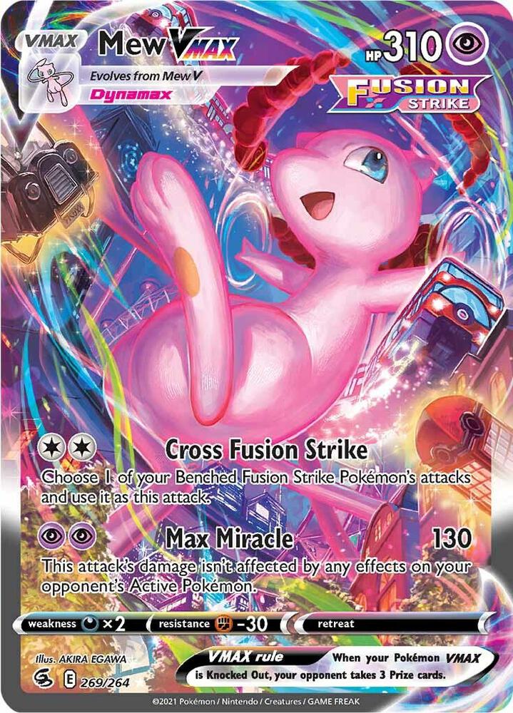 Pokemon TCG! Mew VMAX (Alternate Art Secret) - SWSH08: Fusion Strike (SWSH08)