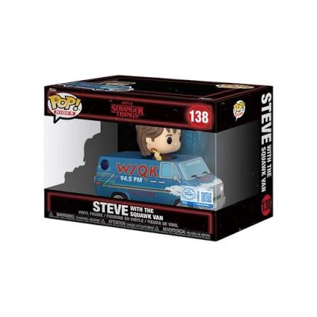 Funko Pop! Netflix Stranger Things - Steve with Squawk Van 138 Funko Special Edition Rides Figure