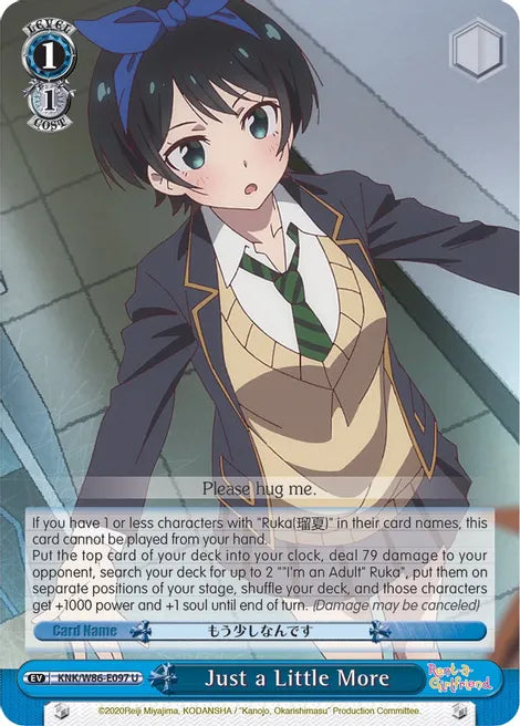 Weiss Schwarz Just a Little More - Rent-A-Girlfriend (KNK/W86)