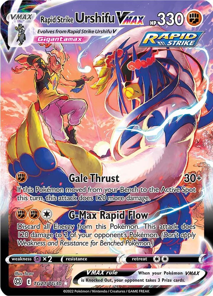 Pokemon TCG! Rapid Strike Urshifu VMAX - SWSH09: Brilliant Stars Trainer Gallery (SWSH09:TG)