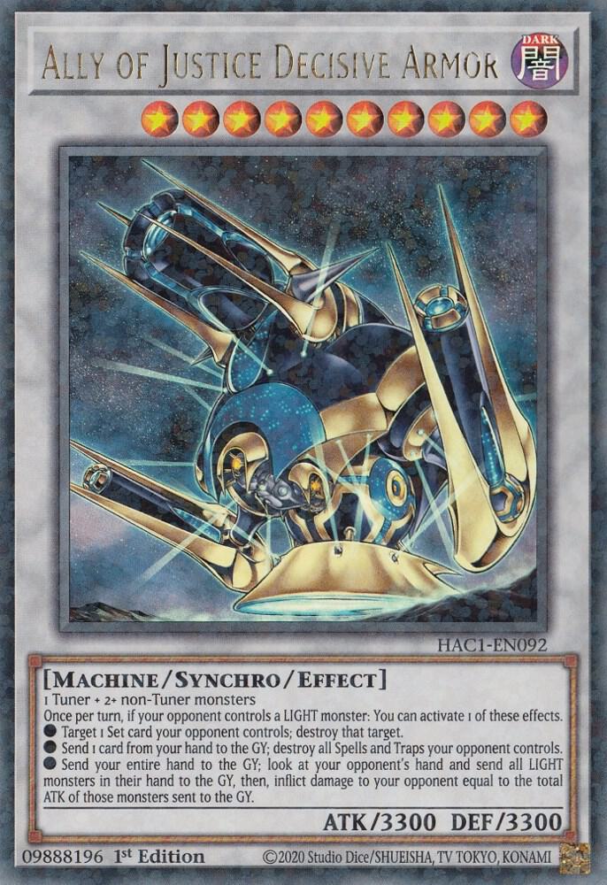 Ally of Justice Decisive Armor (Duel Terminal) - Hidden Arsenal: Chapter 1 (HAC1)