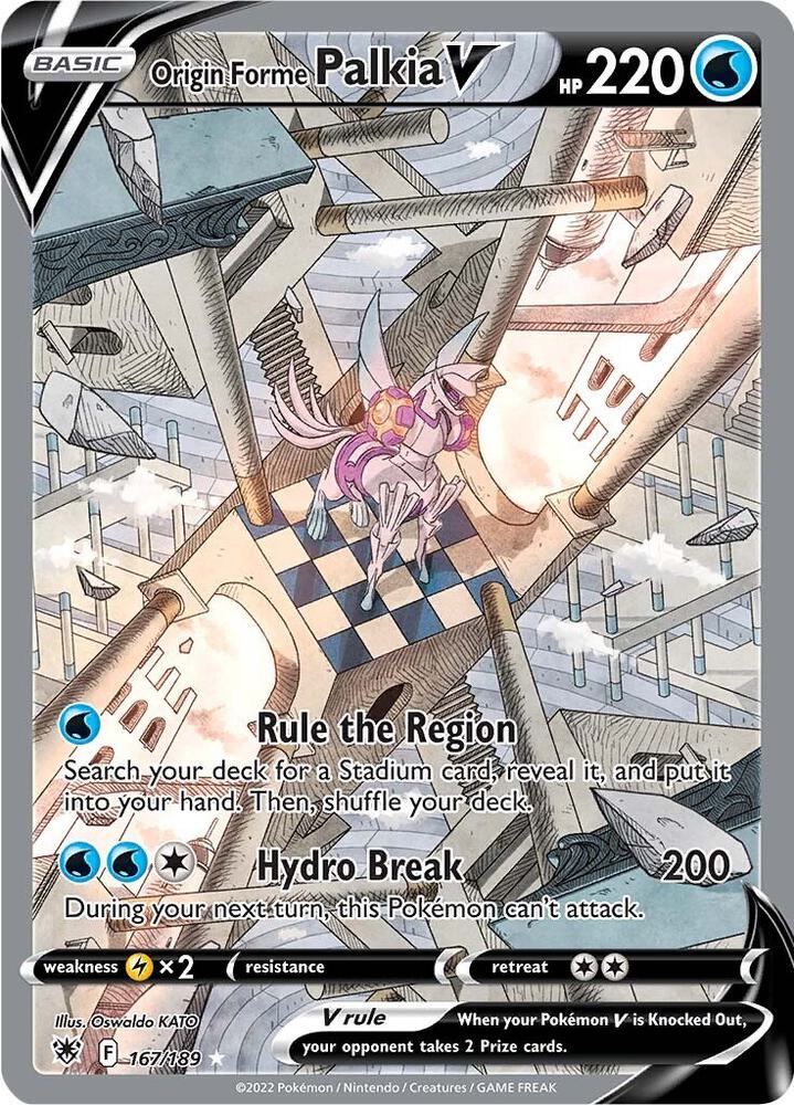 Pokemon TCG! Origin Forme Palkia V (Alternate Full Art) - SWSH10: Astral Radiance (SWSH10)