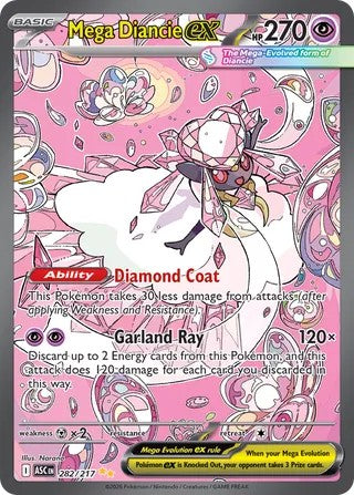 Pokemon TCG! Mega Diancie ex 2026 Ascended Heroes #282/217 Special Illustration Rare