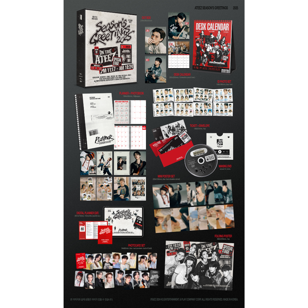 K-pop ATEEZ 2025 SEASON'S GREETINGS Photobook Album