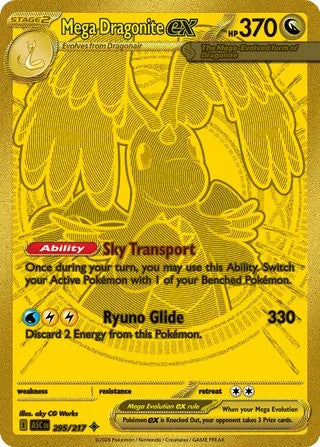 Pokemon TCG! Mega Dragonite ex 2026 Ascended Heroes #295/217 Mega Hyper Rare Near Mint