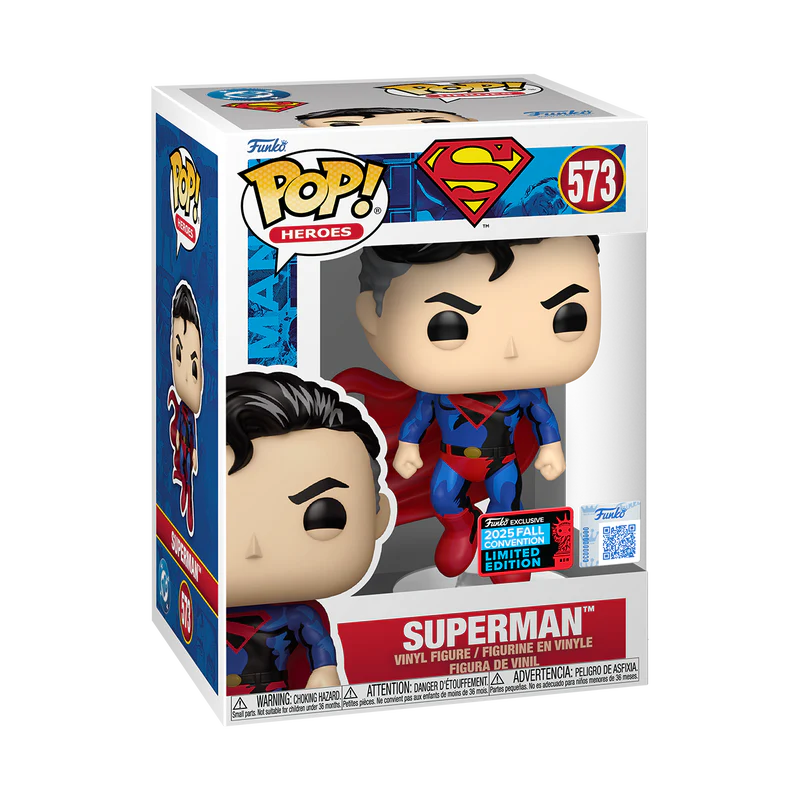 Funko Pop! DC Superman 573 Funko 2025 Fall Convention Exclusive Special Edition Figure + Pop Protector