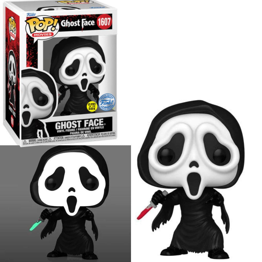 Funko Pop! Ghost Face 1607 Glows in the Dark Funko Special Edition + Free Protector