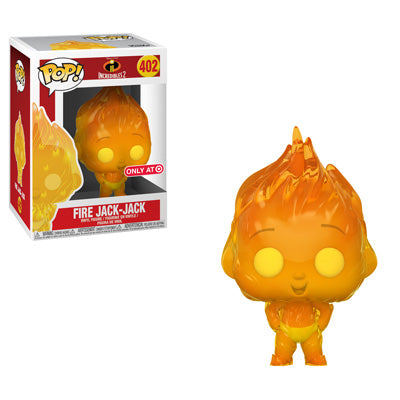 Funko Pop! Disney Pixar : Incredibles 2 : Fire Jack-Jack 402 Target Exclusive (VAULTED) (slight box ware) + Pop Protector
