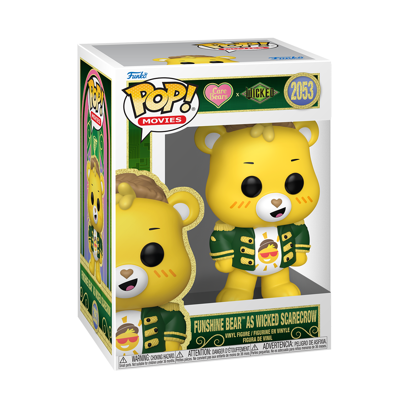 Funko Pop! Care Bears x Wicked - Funshine Bear as Wicked Scarecrow 2053 Figure + Pop Protector
