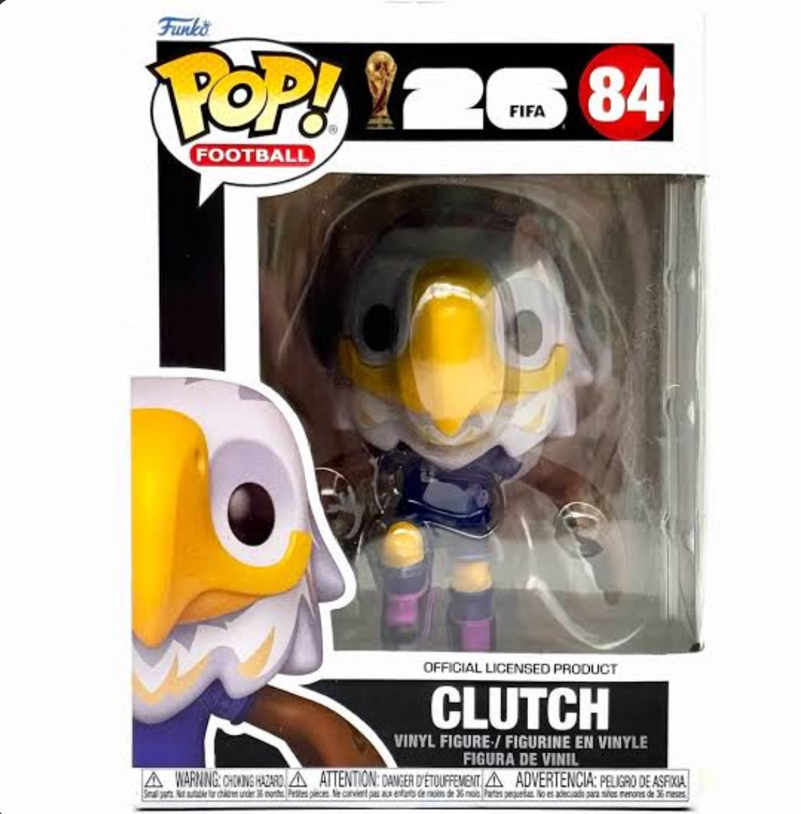 Funko Pop! Football : FIFA World Cup 2026 - Clutch 84 Figure + Pop Protector