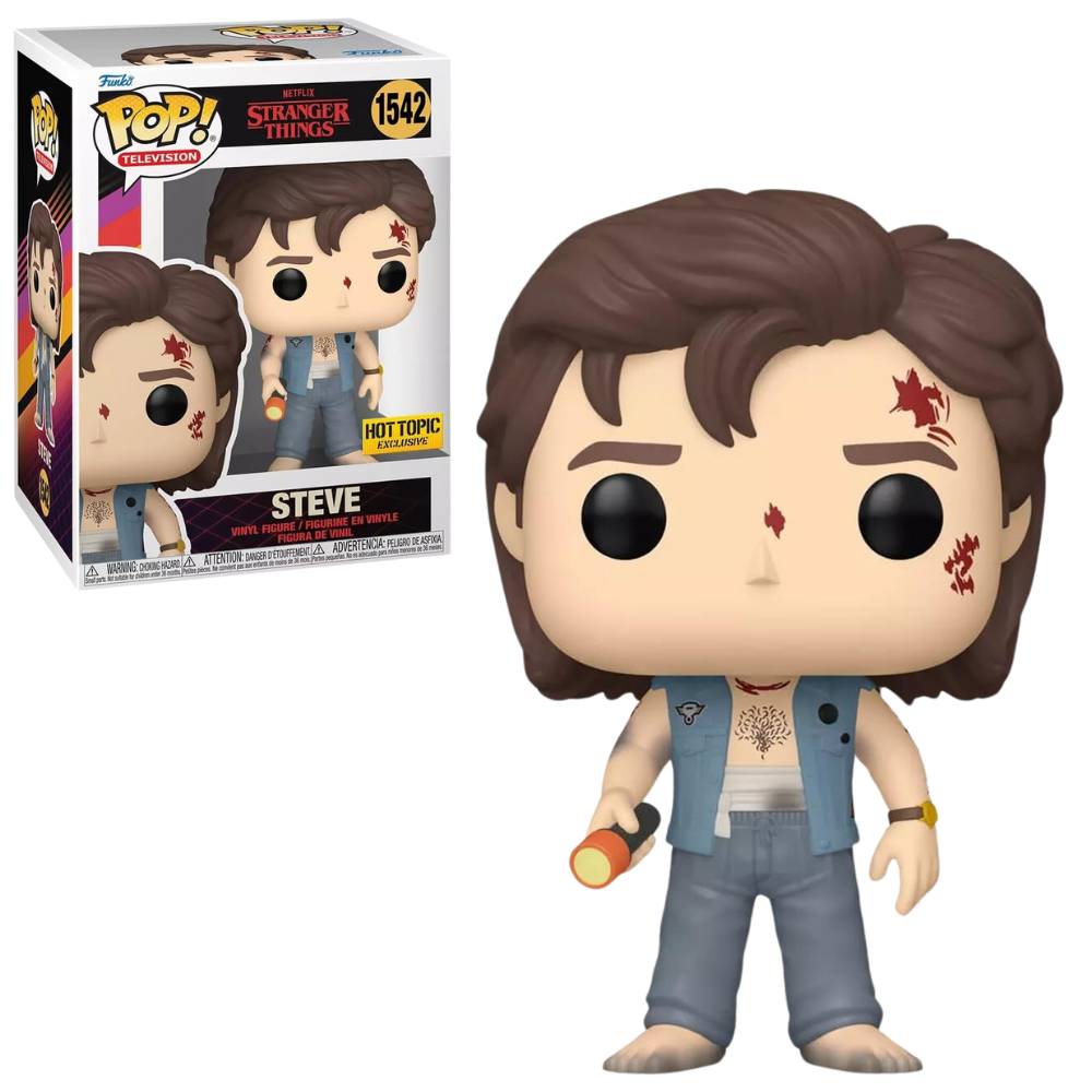 Funko Pop! Stranger Things Steve 1542 Hot Topic Exclusive + Free Protector