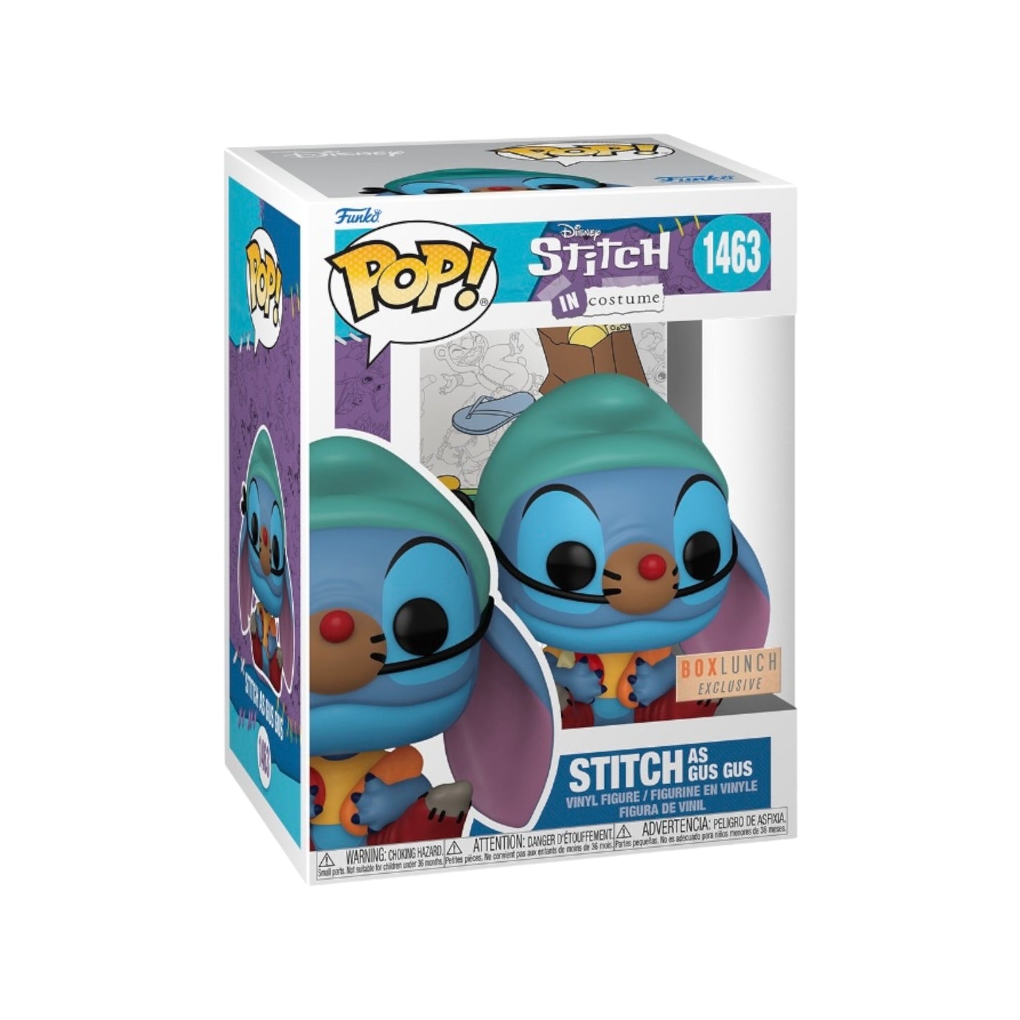 Funko Pop! Disney Stitch in Costume : Stitch as Gus Gus 1463 BoxLunch Exclusive + Pop Protector