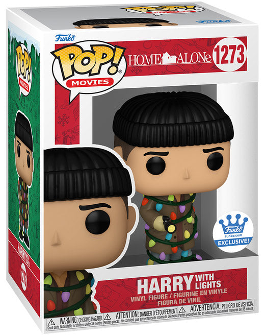 Funko Pop! Home Alone : Harry with Lights 1273 Funko Shop Exclusive + Pop Protector