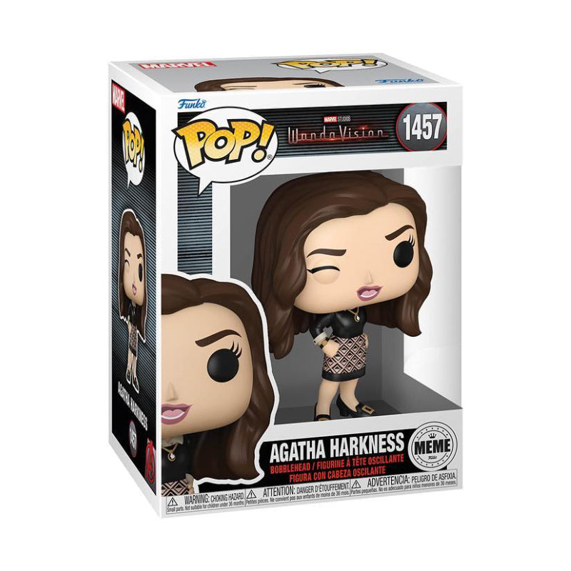 Funko Pop! Marvel Studios - Wanda Vision : Agatha Harkness 1457 MEME + Free Protector