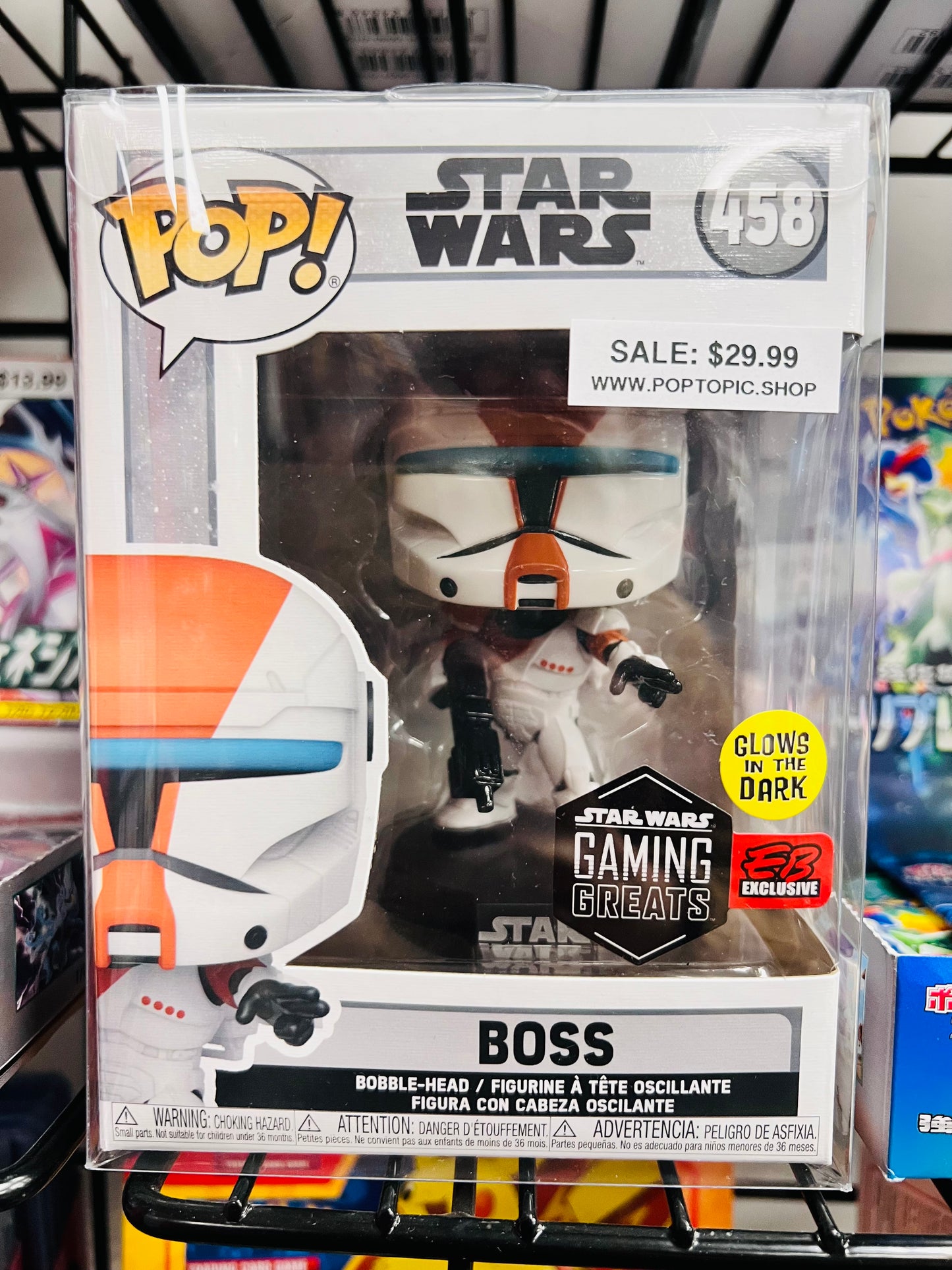 Funko Pop! Star Wars Boss 458 Glows in the Dark EB Exclusive + Free Protector