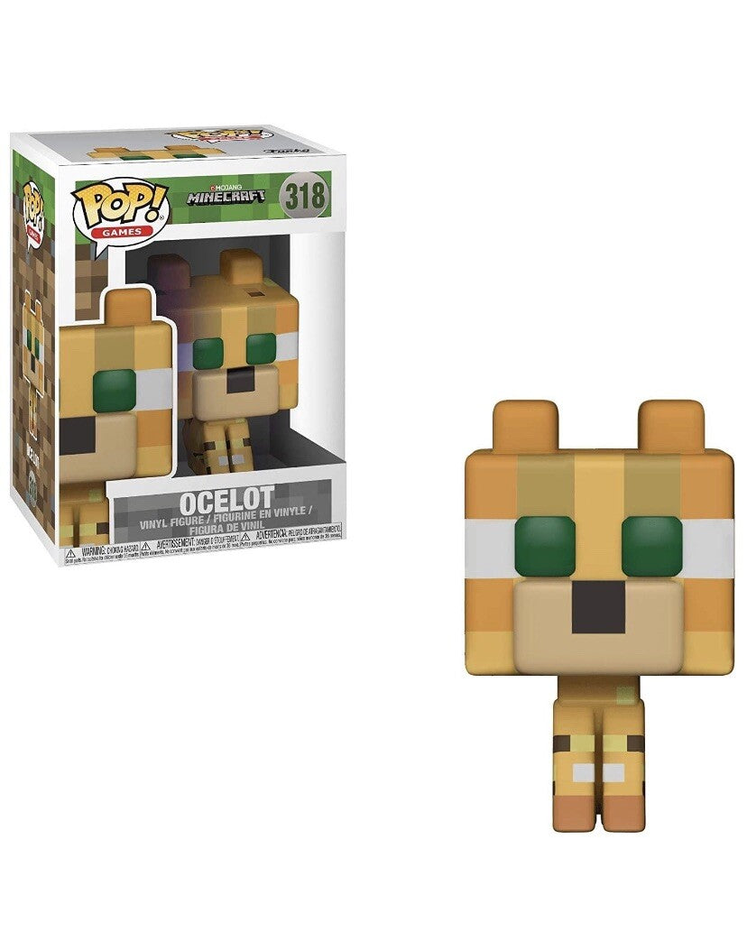 Funko Pop! Minecraft - Ocelot 318 Figure + Pop Protector (VAULTED)