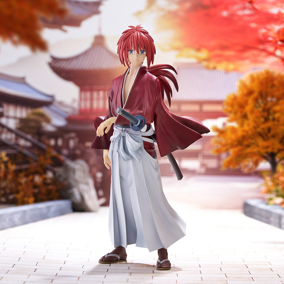 FURYU TRIO-TRY-IT FIGURE - RUROUNI KENSHIN MEIJI KENKAKU ROMANTAN - KENSHIN HIMURA 7.5IN STATUE FIGURE *NEW IN BOX*