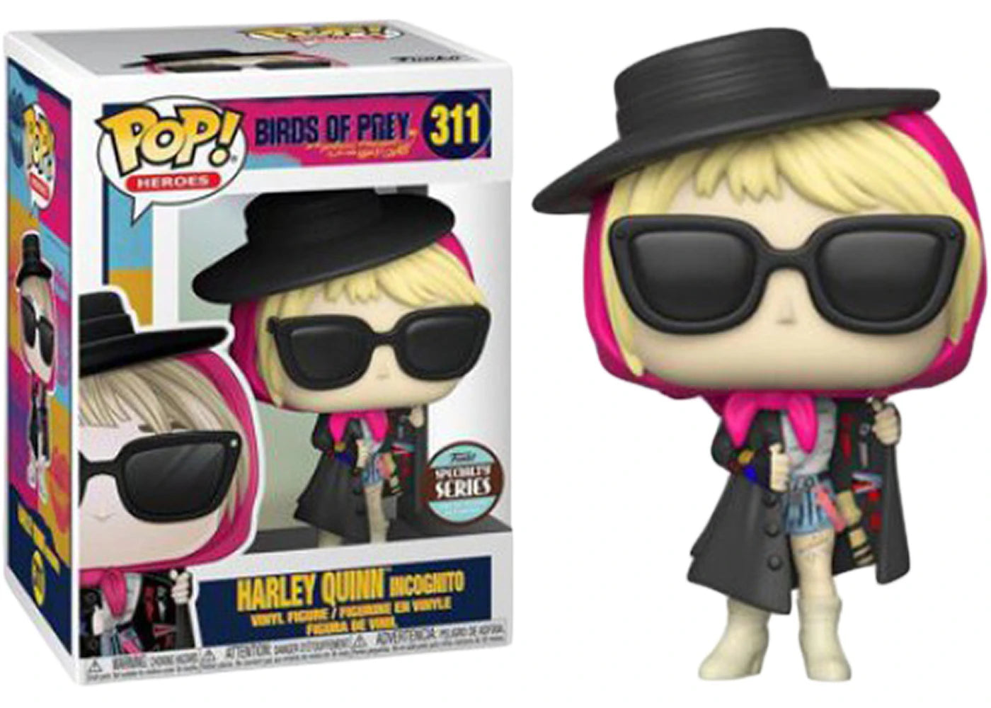 Funko Pop! Birds of Prey Harley Quinn Incognito 311 Funko Specialty Series + Free Protector