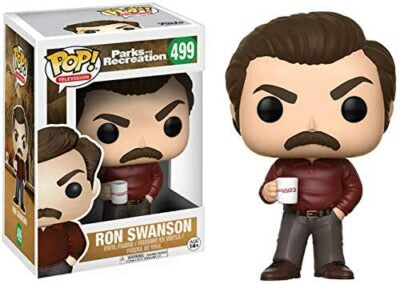 Funko Pop! Parks and Recreation - Ron Swanson 499 Figure + Pop Protector
