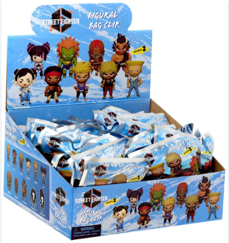 Street Fighter Series 2 Mystery Blind Bag Figural Keychain Clips (One Variation Chosen at Random)