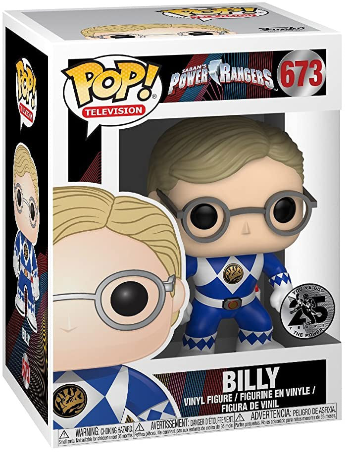 Funko Pop! Power Rangers 25 Years - Billy 673 (VAULTED) + Free Protector