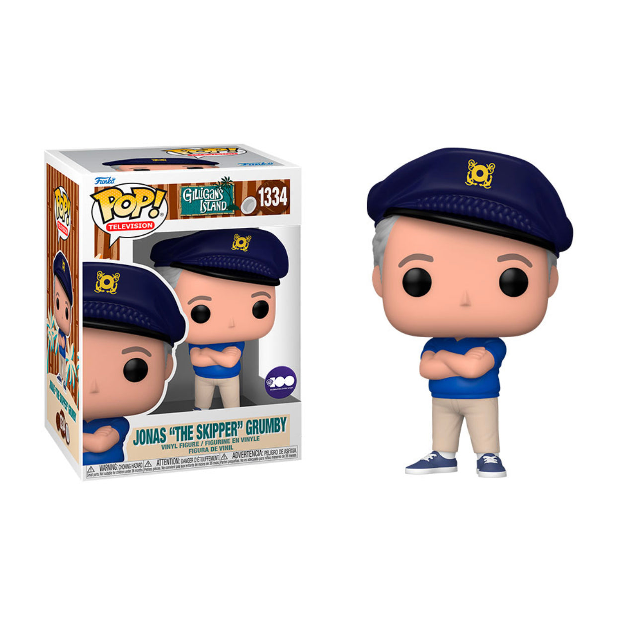 Funko Pop! Gilligan’s Island - Jonas “The Skipper” Grumby 1334 + Free Protector
