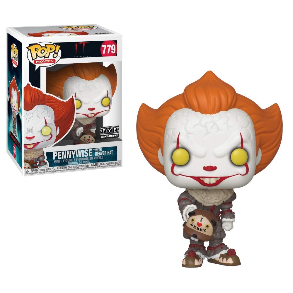 Funko Pop! IT Chapter Two Pennywise with Beaver Hat 779 FYE Exclusive + Free Protector (VAULTED)