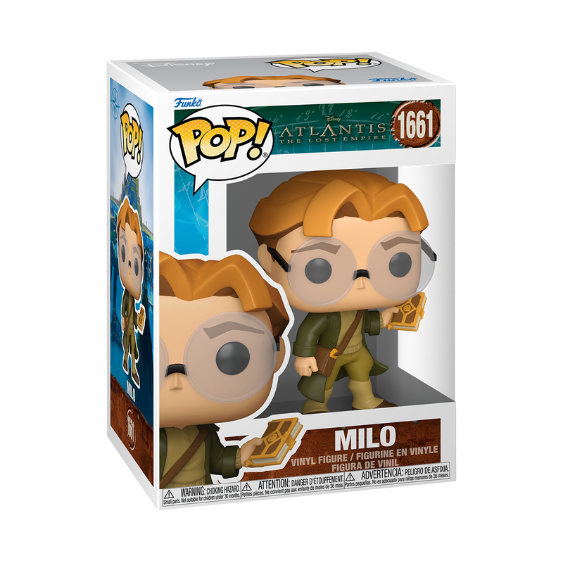 Funko Pop! Disney Atlantas The Lost Empire - Milo 1661 Figure + Pop Protector