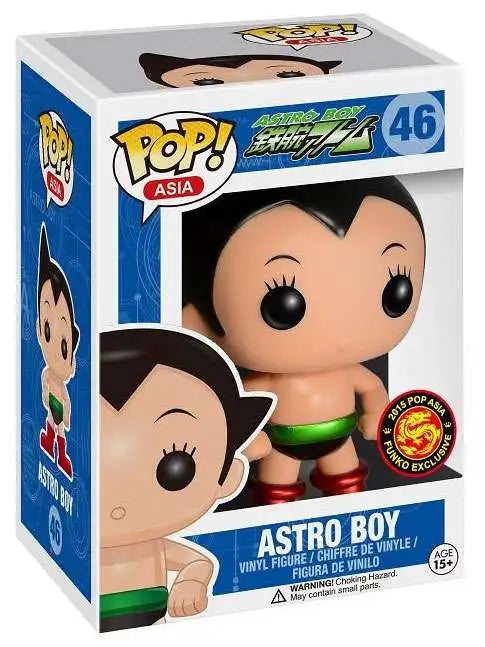 Funko Pop! Astro Boy 46 2015 Pop Asia Exclusive Figure (VAULTED) + Pop Protector