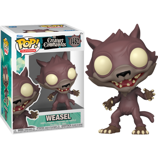 Funko Pop! DC Creature Commandos : Weasel 1482 + Pop Protector