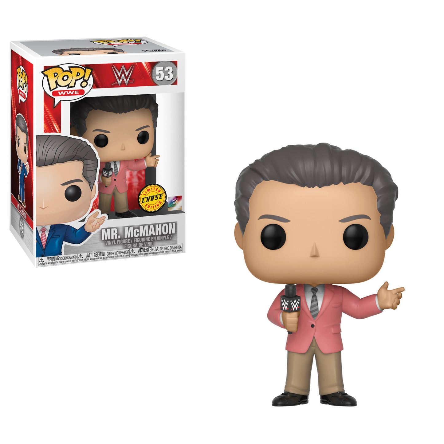 Funko Pop! WWE Mr. McMahon 53 CHASE + Pop Protector (VAULTED)