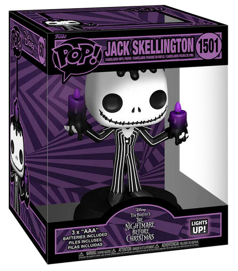 Funko Pop! Lights Up! Disney Tim Burton’s The Nightmare Before Christmas - Jack Skellington 1501 6-Inch Figure + Free Protector