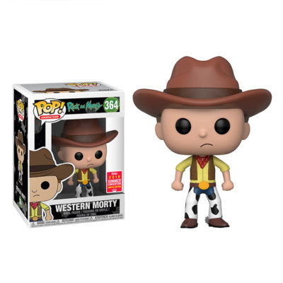 Funko Pop! Rick and Morty - Western Morty 364 Funko 2018 Summer Convention Exclusive + Pop Protector