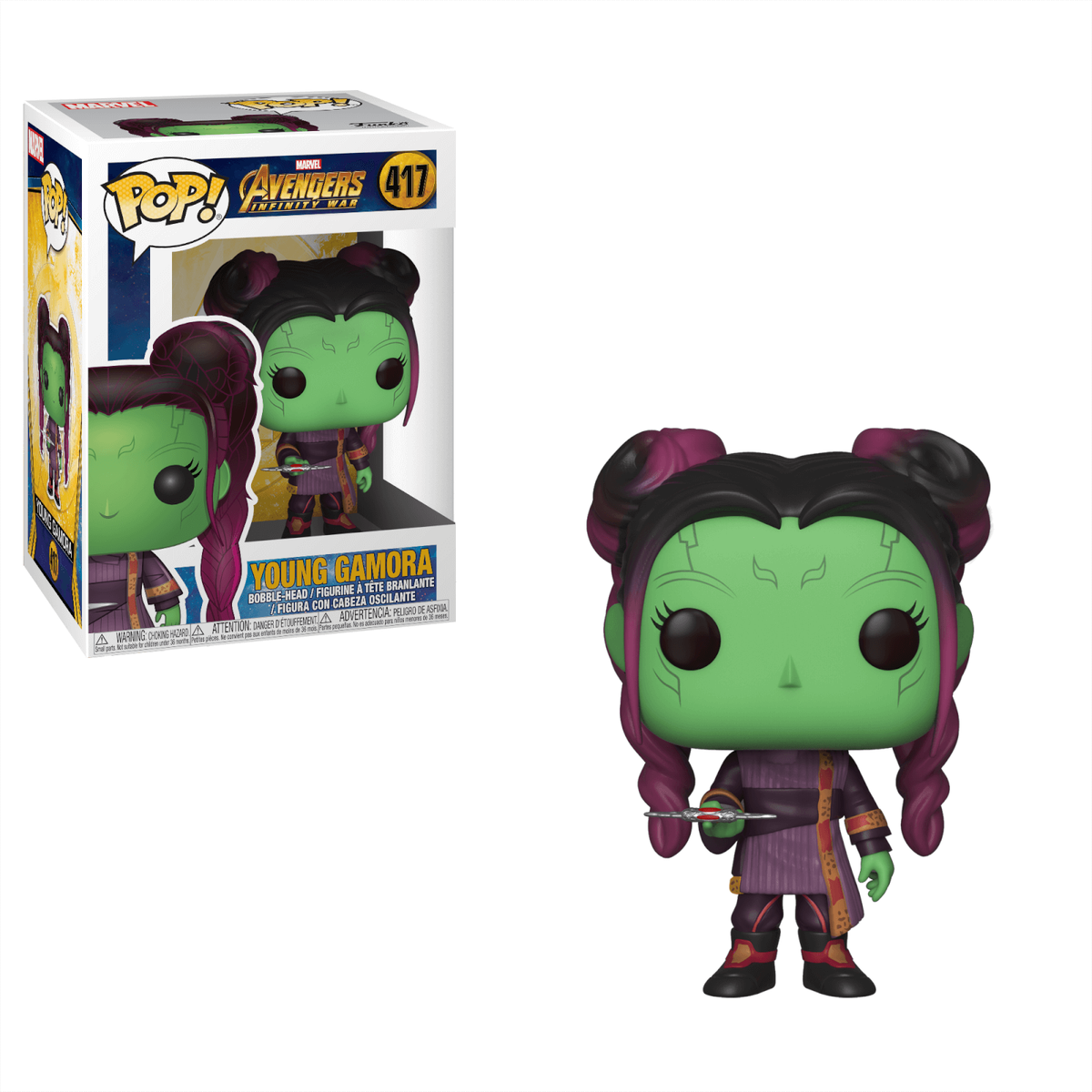 Funko Pop! Marvel Avengers Infinity War : Young Gamora 417 + Pop Protector