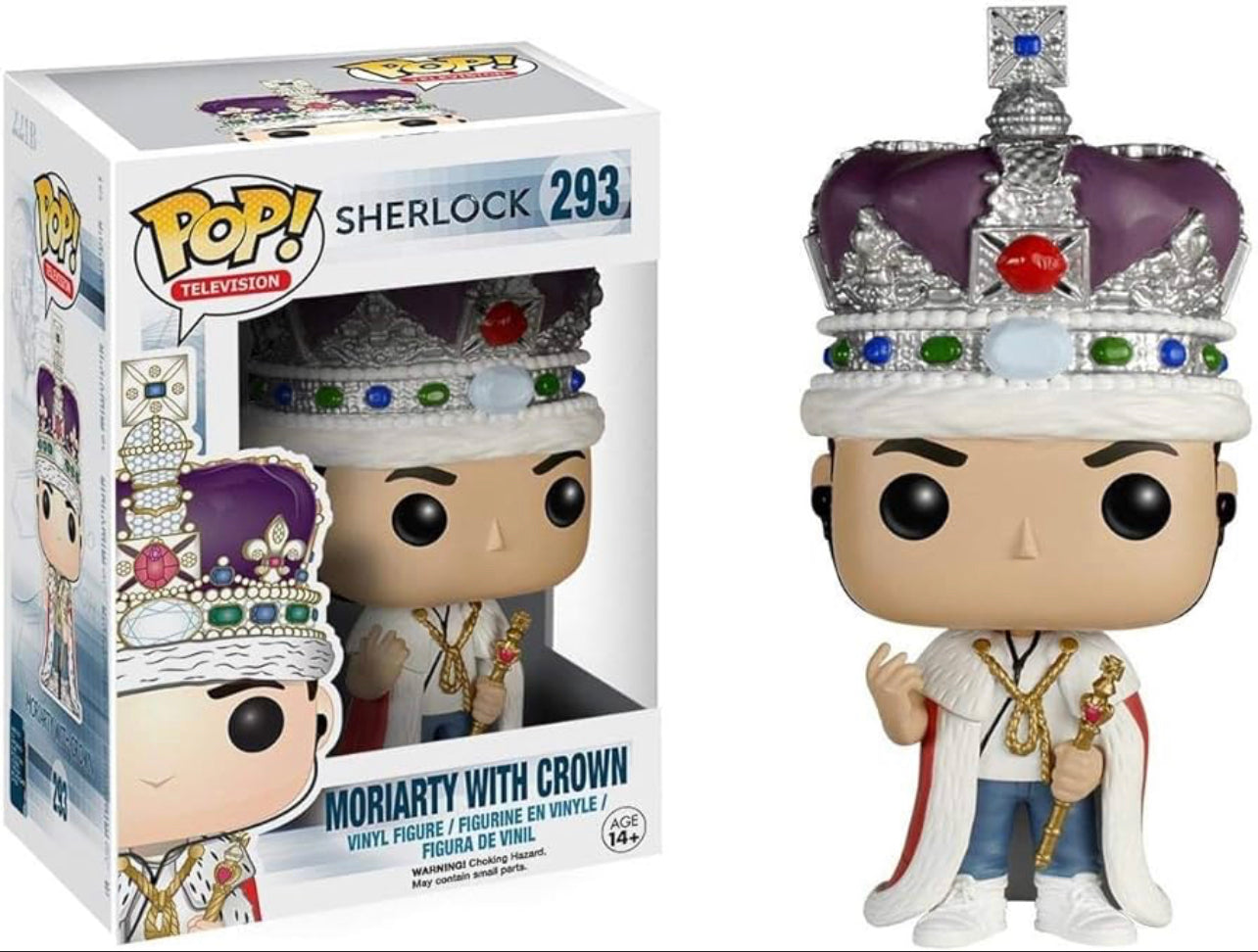 Funko Pop! Sherlock Moriarty with Crown 293 + Free Protector (slight box ware) (VAULTED)