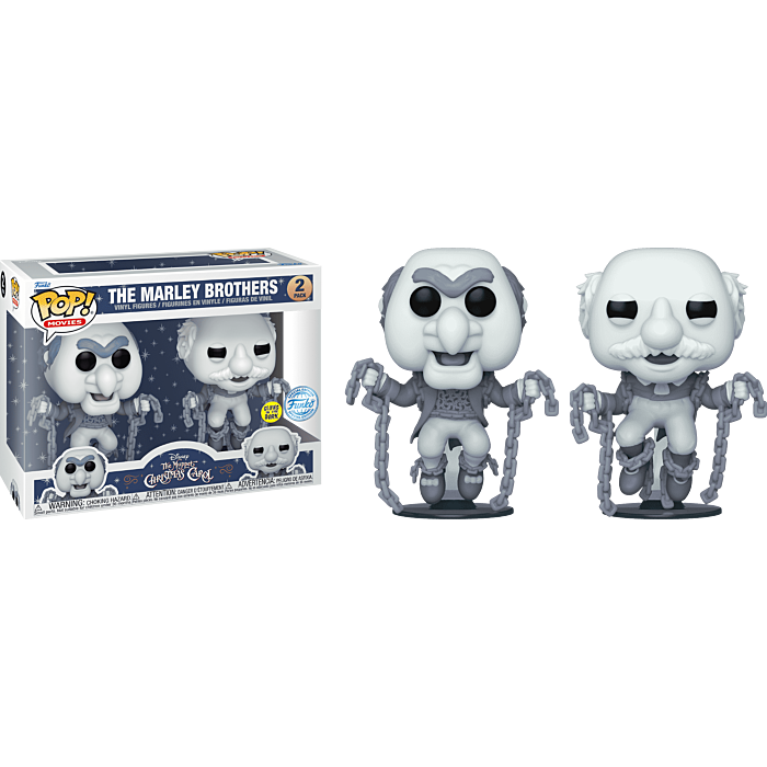 Funko Pop! Disney The Muppet Christmas Carol The Marley Brother 2 Pack Glows in the Dark Funko Special Edition