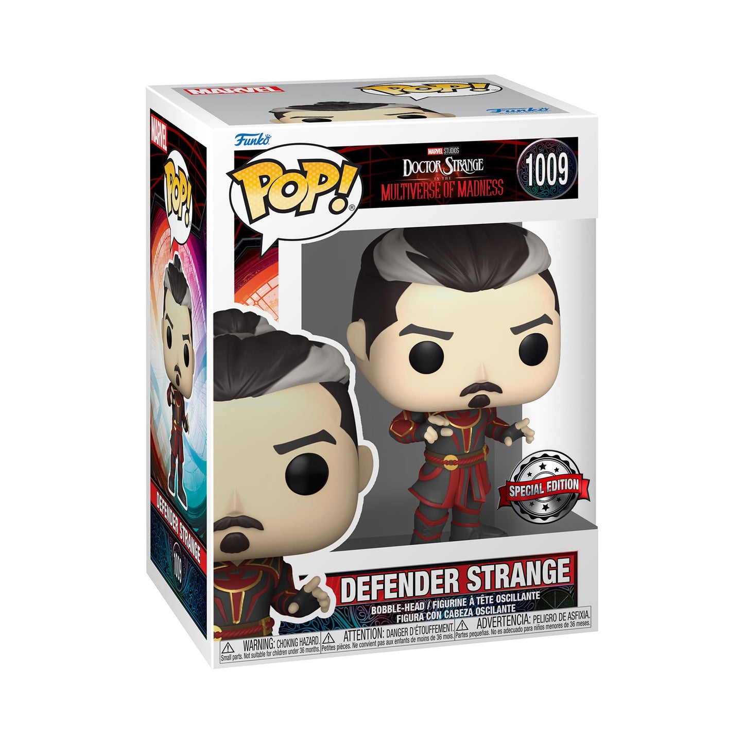 Funko Pop! Marvel Doctor Strange In The Multiverse Of Madness - Defender Strange 1009 Special Edition Figure + Pop Protector